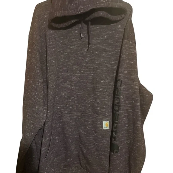 Carhartt Men's Heathered Purple Hoodie - Picture 2 of 4